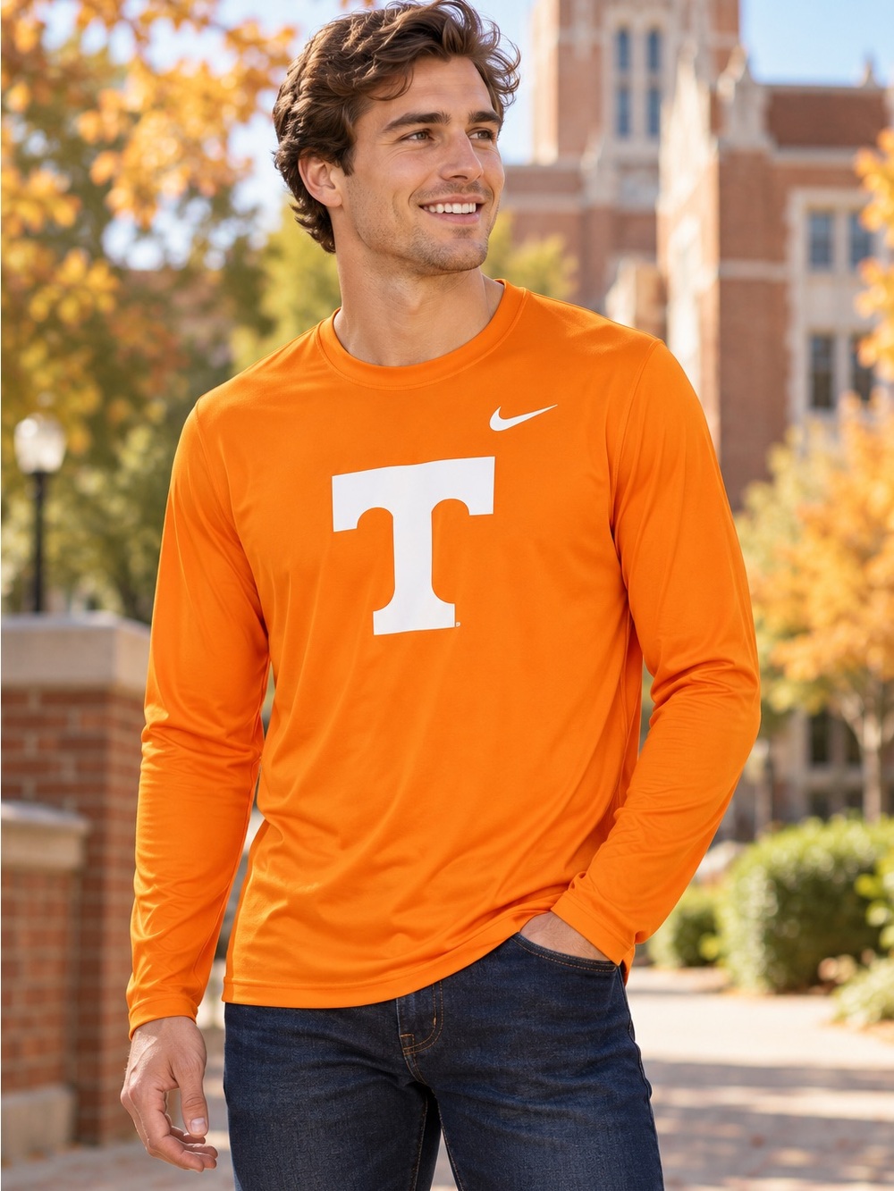 Nike Dri-FIT Tennessee Volunteers Men’s XL Orange Long Sleeve T-Shirt
